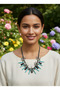 Bohemian Turquoise Stone Necklace – Women's Beach and Daily Combination Necklace with Black Metal Chain - 6