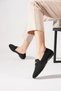 Lerbeg Single Stone Buckle Women's Knitwear Ballerina Black - 2
