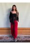 Black Color Melanie Mercerized Blouse with Stitching Detail