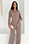 Waist Tie Detailed Shirt and Pleated Pants Set – Grace - 5