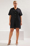Women's Plus Size Polo Neck Short Sleeve Muslin Woven Regular Fit Beach Jumpsuit Sports 100% Cotton - 5