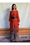 Orange Color Sofia Asymmetric Mercerized Tunic - 4