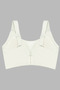 Seamless Bra - Forme |   Cream Laser Cut Seamless Gathering Large Tulle Size Women's Bra - 2