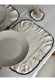 4-Piece Natural Linen Embroidered Rectangular Placemat / American Service Set - 3