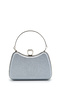 Ring Clip Detailed Glittering Morton Evening Dress Bag Silver - 5