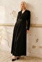My Fashion Belted Long Sleeve Maxi Dress