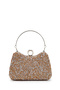 Ring Detailed Stoned Amanda Evening Dress Handbag Powder - 5