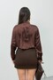 Women Shirt Satin Stylish Gold Button Long Sleeve Off Shoulder Shirt - 8