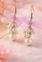 Pearl Grape Earrings with Ribbon Romantic Handmade Women's Earrings – Gift for Lover Coquette Earrings - 3