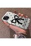 iPhone 15 Compatible Silicone Edge Hard Back Anti-Fall Phone Case with Bow Pattern