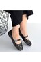 Moden Black Suede Ballerina Shoes - 4