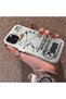 iPhone 15 Pro Compatible Silicone Edge Hard Back Anti-Fall Phone Case with Airplane Pattern