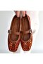 Moden Tan Suede Ballerina Shoes - 4