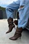 Veluxe Women's Heeled Boots Light Brown Matte Leather - 2