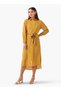 Striped Women Shirt Dress with Tie-Up Belt - 3