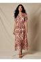 Printed Women Dress with V-neck