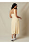 Textured Women Dress with Square Neck - 3