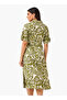 Belted Midi Shirt Dress with Printed Design - 4