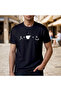 Unisex 100% Cotton Oversize Black T-Shirt with Brown Print