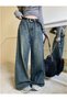 Trend Tint Washed Wide Fit Baggy Jean Denim Pants-Trend Tint Washed Wide Fit Baggy Jean Denim - 2
