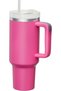 Tumbler With Handle 40 oz Travel Mug Straw Covers Cup with Lid Insulated Quencher Stainless Steel Wa