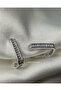 Baguette Stone Geometric Steel Hoop Earrings - Silver Baguette Geo-Hoops