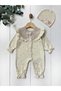 100% Cotton Baby Girl Long Sleeve Seasonal Jumpsuit with Hat - 2