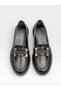 Women's Black Matte Loafer Orthopedic Sole New Season Accessory Daily Shoes Tr601 - 3