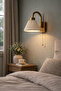 Modern Decorative Wall Sconce with Bronze Look and Chain Switch, E27 Compatible, Minimal Design - 2