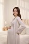 Women's Double-Breasted Collared Maternity Nightgown Set - 8