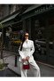 White Shawl, Waist-Fitted V-Neck Jacket and Palazzo Trousers Premium 3-Piece Set - 5