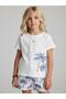 Girl's Floral Patterned Tshirt - 4