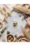 316L Steel Tarnish Resistant Jewelry Gold Color Turquoise Detailed Antique Design Adjustable Women's Ring - 6