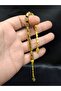 Natural Stone Hematite Zaza Prayer Beads 15-Piece Capsule Cut Gold Color Model - 3