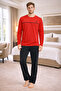 Polo Republi̇ca 95% Cotton Long Sleeved Men's Pajama Set 3406