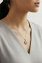 Pink Heart Stone Women's Necklace - Stylish Bijoux Necklace with Zircon Frame - 6