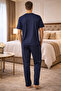 Polo Republi̇ca 95% Cotton Short Sleeves Buttoned Collar Men's Pajama Set 3405 - 3
