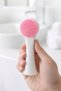 Double-Sided Manual Facial Cleansing Brush Silicone Exfoliating + Soft Bristle Ergonomic Handle, Blackhead - 3