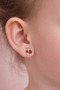 Cherry Patterned Clip-On Earrings for Girls That Can Be Used Without Pierced Ears - Boxed - 2