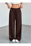 Women's High Waist Modal Palazzo Pants Wide Leg Brown