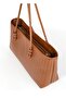 Owen Taba Matte Women's Rectangular Tote Bag with Zipper and Knitted Detail, Baguette Hand Shoulder Bag - 4