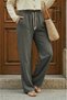 Women's Smoked Muslin Palazzo Trousers High Waist Double Pockets Wide Leg 100% Cotton - 3