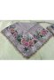 Handmade Patterned Hand Embroidered Cheesecloth with Ring Beads on the Writing Edge Yemeni, Scarf, 4 Sides Embroidered - 3