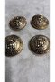 Ǝe Metallized Abs Gold Coated Button 53 Size 33 mm 4 Pieces