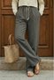 Women's Smoked Muslin Palazzo Trousers High Waist Double Pockets Wide Leg 100% Cotton - 5