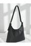 Women's Faux Leather Zippered Shopper Hand and Shoulder Bag Baguette Model Women's Bag - 3