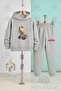 3-Piece Children's Unisex Cailliou Cat Hug Printed Hooded Tracksuit Set - 3