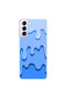 Samsung Galaxy S21+ Compatible Transparent Case Transparent Cream 3 Designs - 5