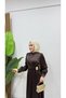 Vera Satin Brooch Detailed Hijab Evening Dress - 8