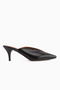 Gia Black Closed Toe Heeled Women's Slippers - 2